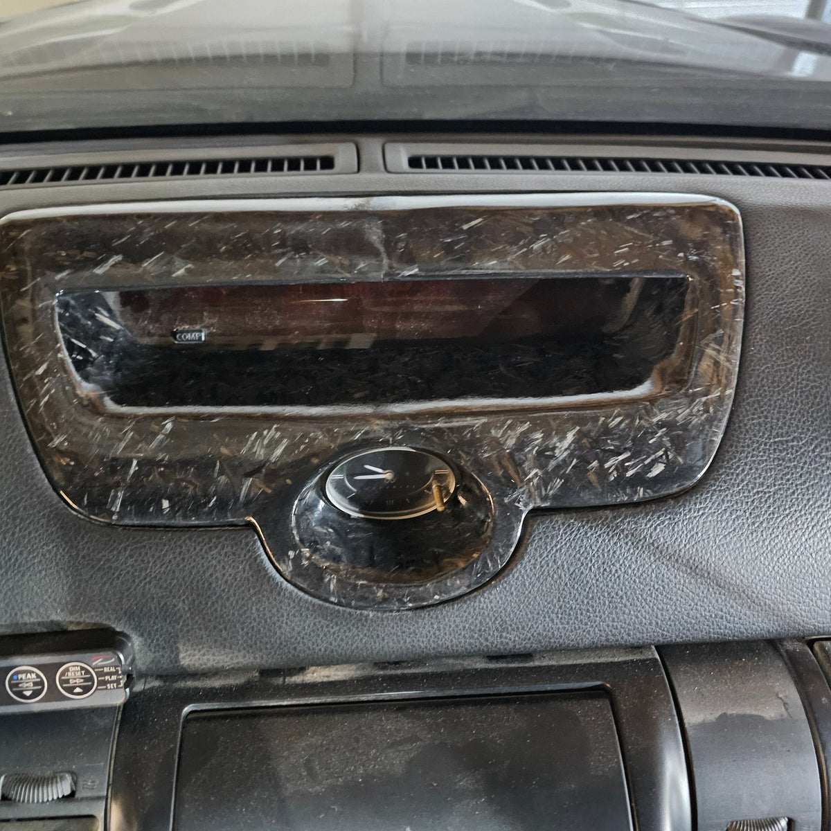Forged Carbon Fiber Center Clock Bezel for 2003-2004 Infiniti G35