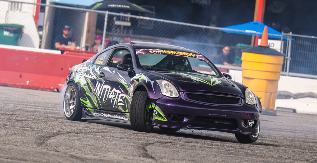 Initiate Motorsports G35 drifting in front of the crowd